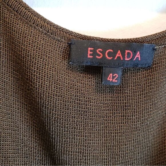 Escada Brown Knit Shell Size 42 - Picture 7 of 14